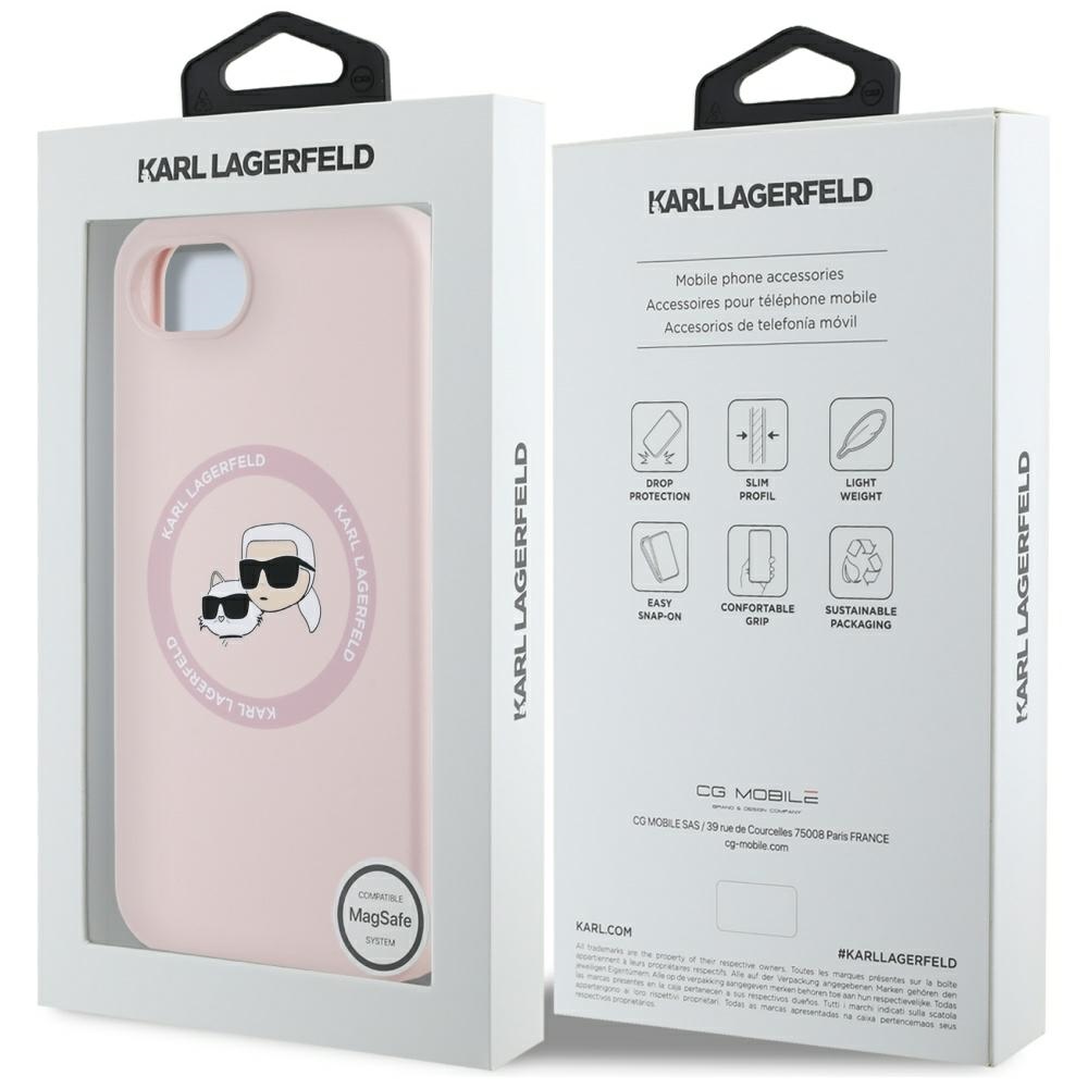 iTok webáruház - Karl Lagerfeld Karl Lagerfeld Silicone Karl&Choupette Heads MagSafe tok iPhone 16e készülékhez (rózsaszín) 8 Karl Lagerfeld Silicone Karl&Choupette Heads MagSafe iPhone 16e Case (rózsaszín)