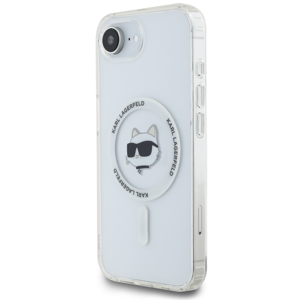 iTok webáruház - Karl Lagerfeld Karl Lagerfeld IML Metal Choupette Head MagSafe tok iPhone 16e készülékhez (fehér) 2 Karl Lagerfeld IML Metal Choupette Head MagSafe iPhone 16e Case (fehér)