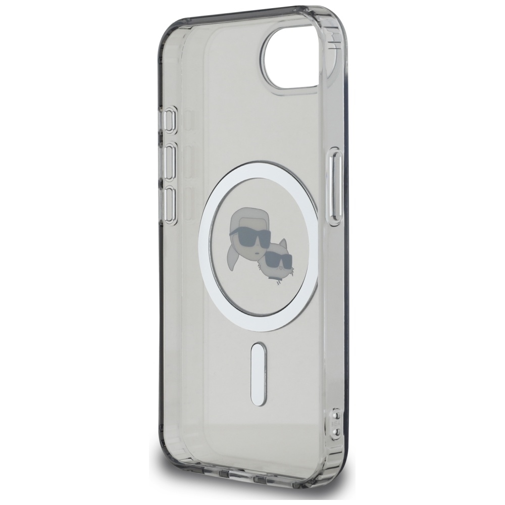 iTok webáruház - Karl Lagerfeld Karl Lagerfeld IML Metal Karl & Choupette Heads MagSafe tok iPhone 16e készülékhez (fekete) 7 Karl Lagerfeld IML Metal Karl & Choupette Heads MagSafe iPhone 16e Case (fekete)