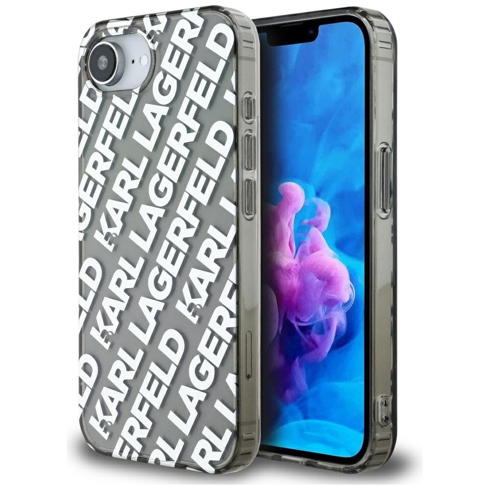 iTok webáruház - Karl Lagerfeld Karl Lagerfeld IML Repeat Logo tok iPhone 16e készülékhez (ezüst) 1 Karl Lagerfeld IML Repeat Logo case for iPhone 16e (ezüst)