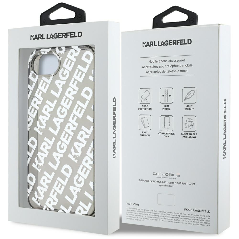 iTok webáruház - Karl Lagerfeld Karl Lagerfeld IML Repeat Logo tok iPhone 16e készülékhez (ezüst) 7 Karl Lagerfeld IML Repeat Logo case for iPhone 16e (ezüst)