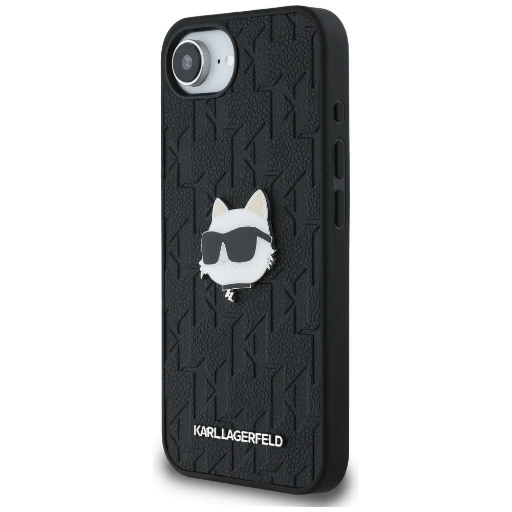 iTok webáruház - Karl Lagerfeld Karl Lagerfeld Monogram Choupette Head Pin tok iPhone 16e készülékhez (fekete) 2 Karl Lagerfeld Monogram Choupette Head Pin iPhone 16e Case (fekete)