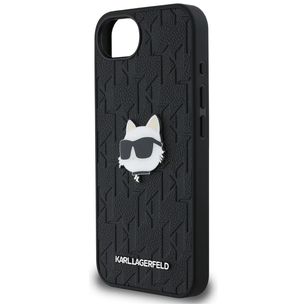 iTok webáruház - Karl Lagerfeld Karl Lagerfeld Monogram Choupette Head Pin tok iPhone 16e készülékhez (fekete) 6 Karl Lagerfeld Monogram Choupette Head Pin iPhone 16e Case (fekete)