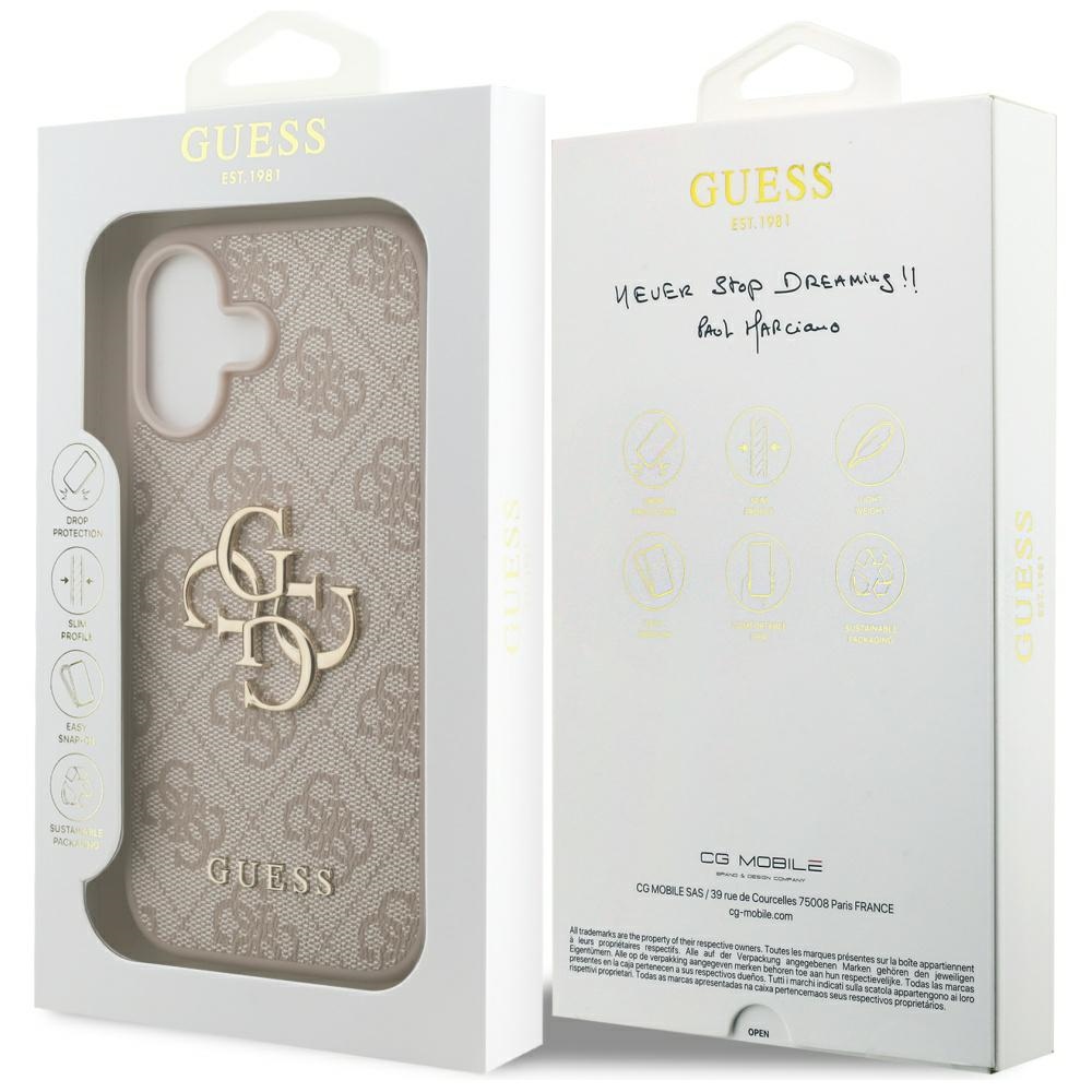 iTok webáruház - Guess Guess 4G Big Logo tok iPhone 17 készülékhez (rózsaszín) 8 Guess 4G Big Logo Case for iPhone 17 (rózsaszín)