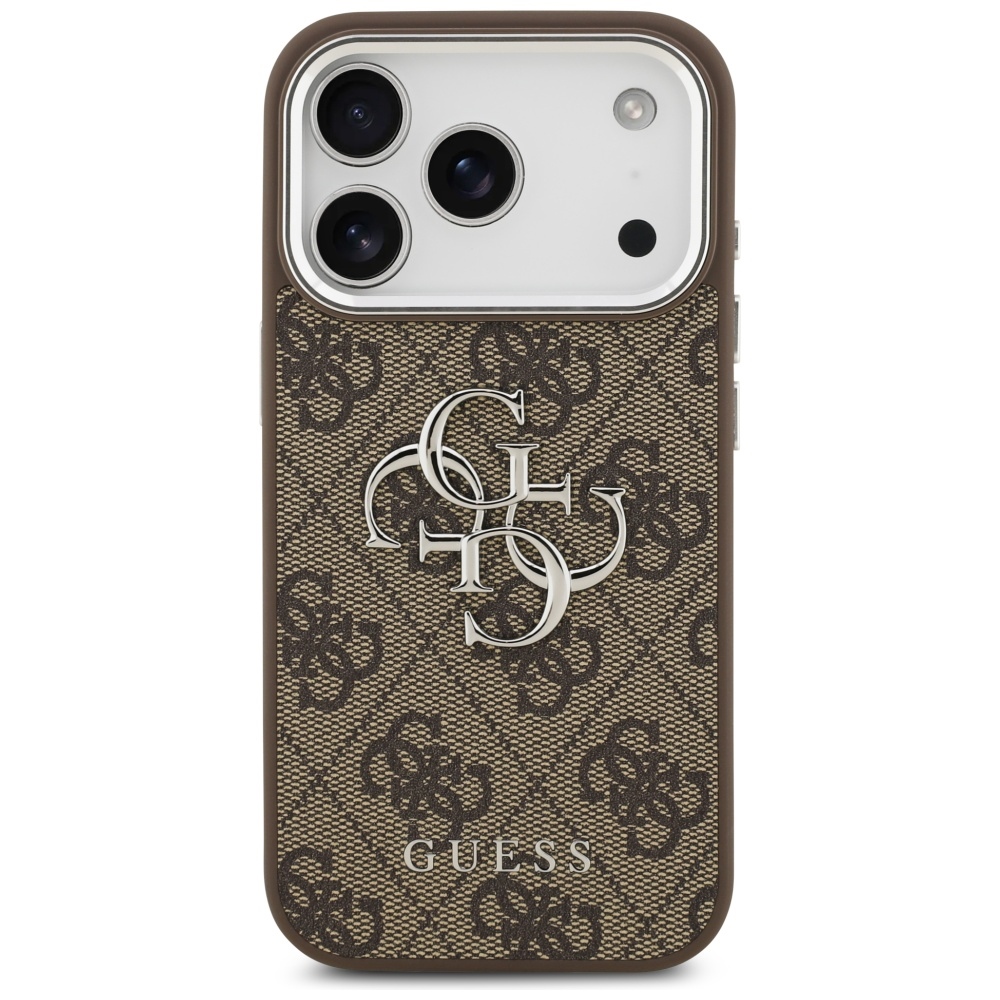 iTok webáruház - Guess Guess 4G Big 4G Classic Logo tok iPhone 17 Pro készülékhez, barna (ezüst) 3 Guess 4G Big 4G Classic Logo case for iPhone 17 Pro brown (ezüst)