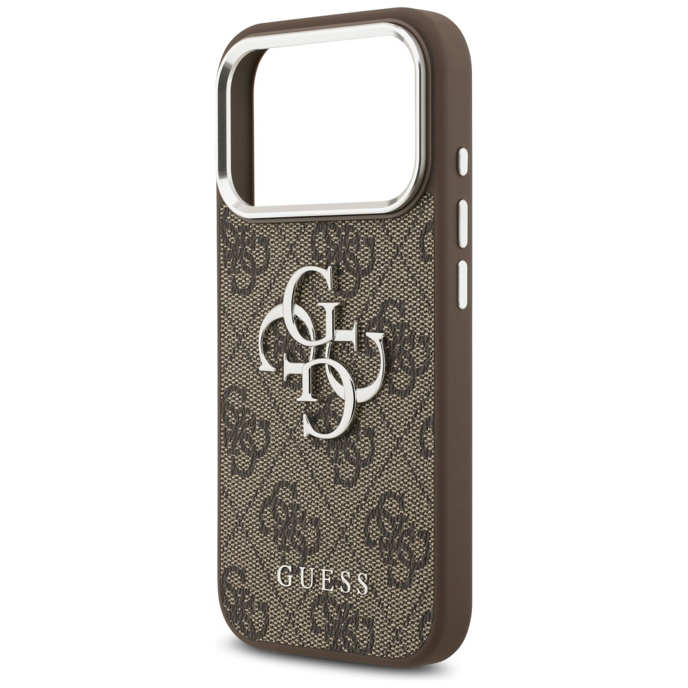 iTok webáruház - Guess Guess 4G Big 4G Classic Logo tok iPhone 17 Pro készülékhez, barna (ezüst) 6 Guess 4G Big 4G Classic Logo case for iPhone 17 Pro brown (ezüst)