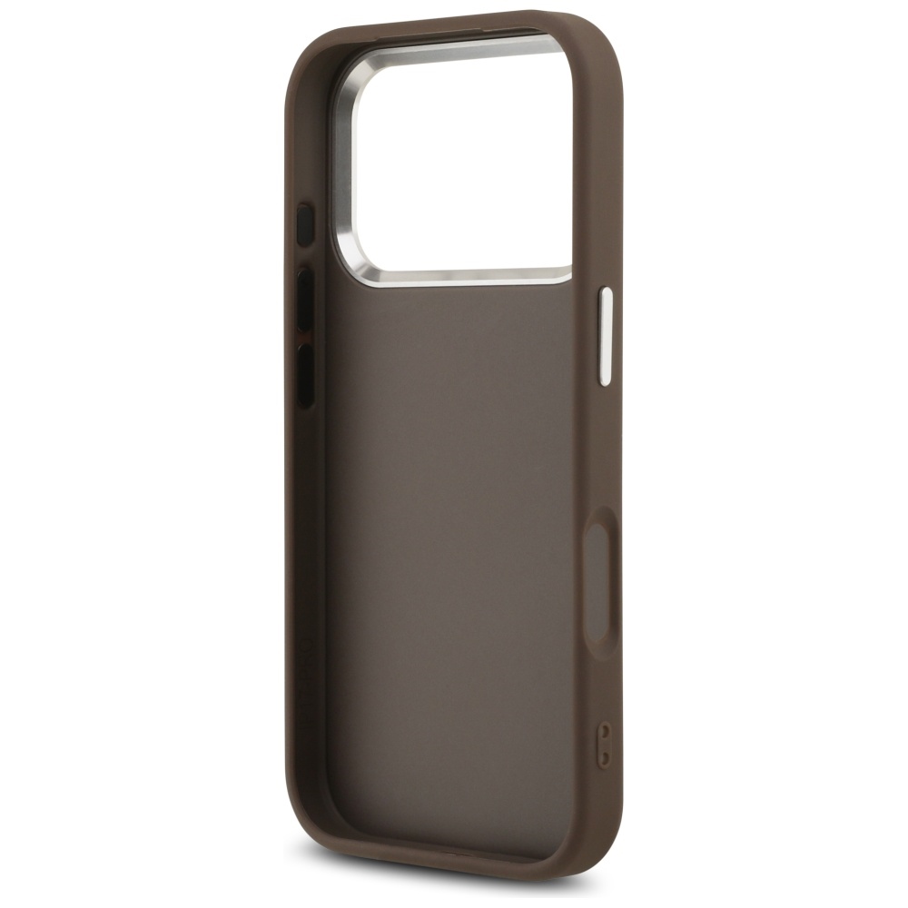 iTok webáruház - Guess Guess 4G Big 4G Classic Logo tok iPhone 17 Pro készülékhez, barna (ezüst) 7 Guess 4G Big 4G Classic Logo case for iPhone 17 Pro brown (ezüst)