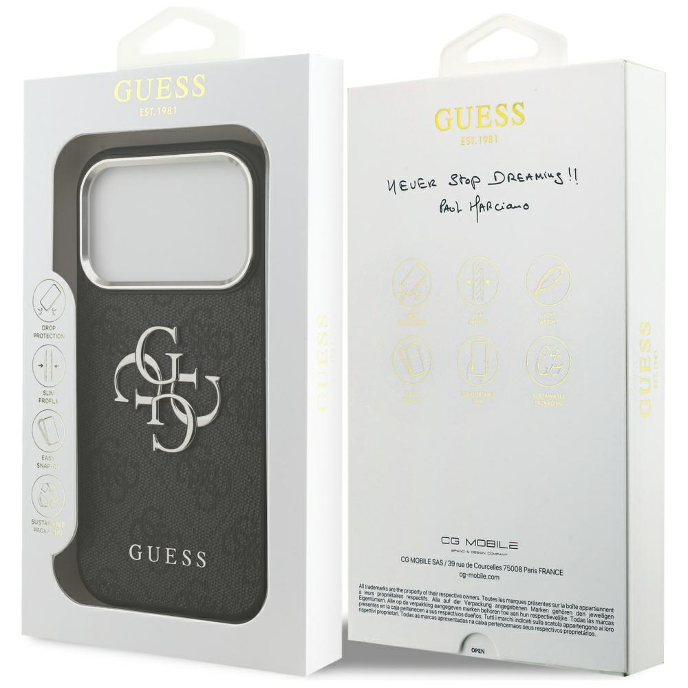 iTok webáruház - Guess Guess 4G Big 4G Classic Logo iPhone 17 Pro tok (fekete) 8 Guess 4G Big 4G Classic Logo case for iPhone 17 Pro (fekete)