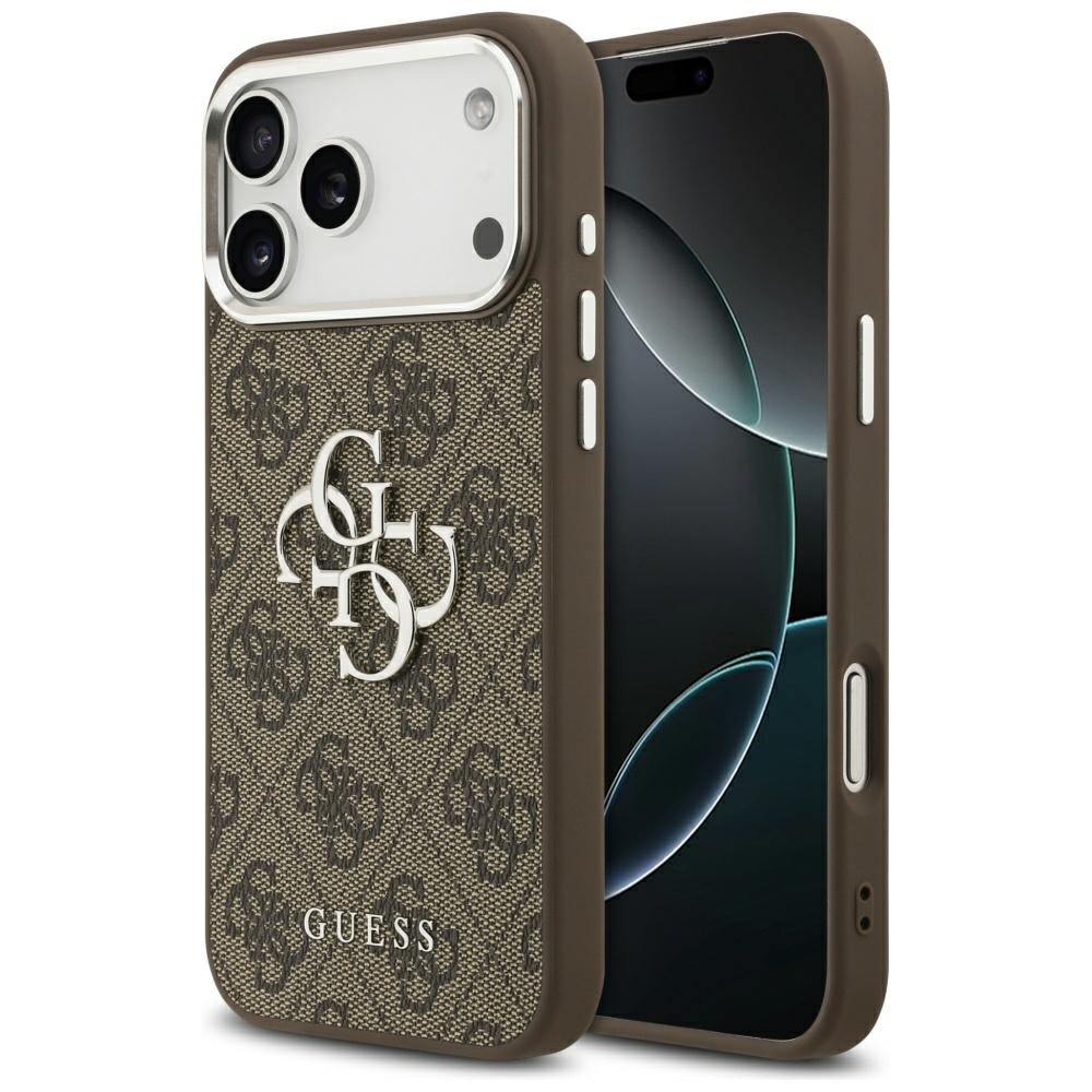 iTok webáruház - Guess Guess 4G Big 4G Classic Logo tok iPhone 17 Pro Max készülékhez, barna (ezüst) 1 Guess 4G Big 4G Classic Logo Case for iPhone 17 Pro Max Brown (ezüst)