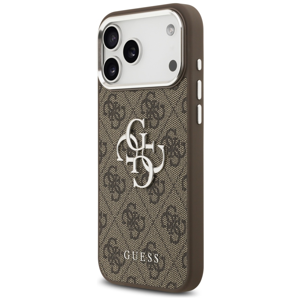 iTok webáruház - Guess Guess 4G Big 4G Classic Logo tok iPhone 17 Pro Max készülékhez, barna (ezüst) 2 Guess 4G Big 4G Classic Logo Case for iPhone 17 Pro Max Brown (ezüst)