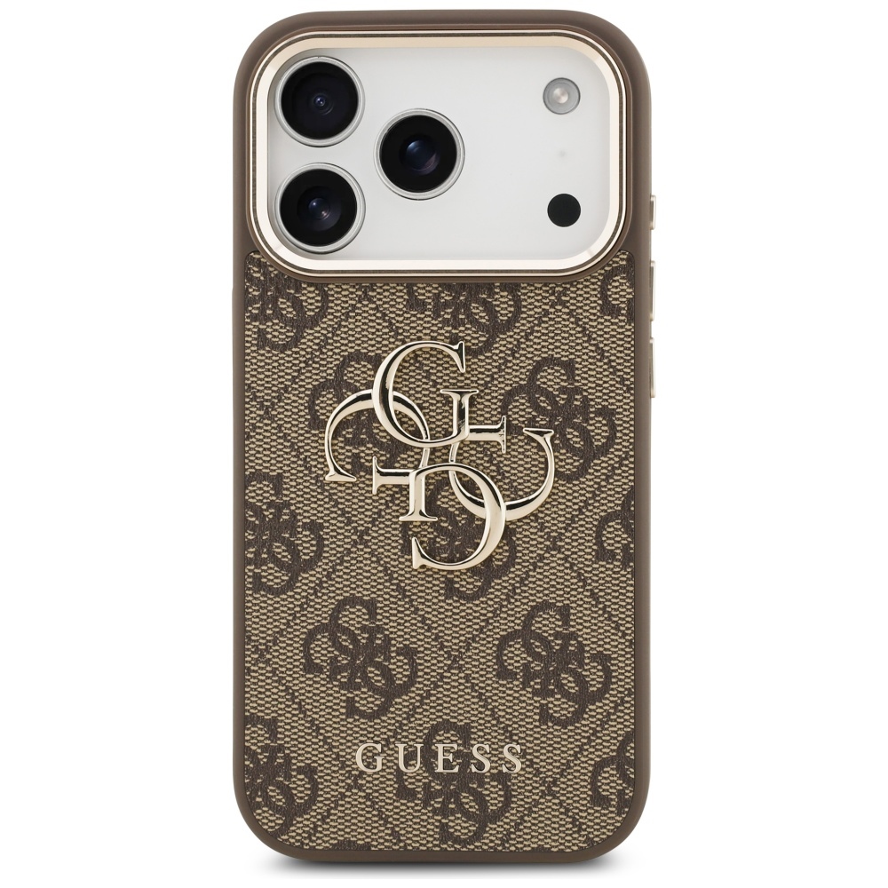 iTok webáruház - Guess Guess 4G Big 4G Classic Logo tok iPhone 17 Pro készülékhez (barna és arany) 3 Guess 4G Big 4G Classic Logo Case for iPhone 17 Pro (barna és arany)