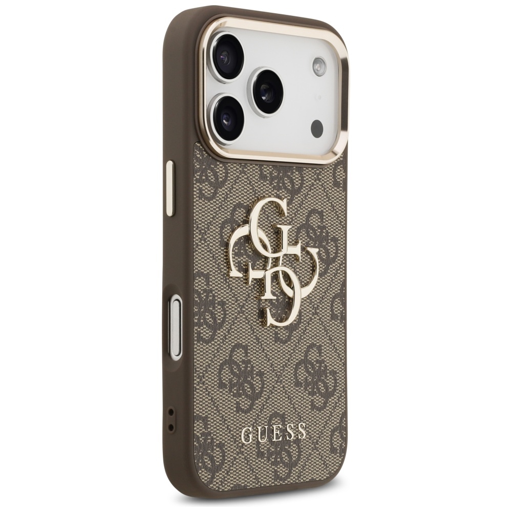 iTok webáruház - Guess Guess 4G Big 4G Classic Logo tok iPhone 17 Pro készülékhez (barna és arany) 4 Guess 4G Big 4G Classic Logo Case for iPhone 17 Pro (barna és arany)