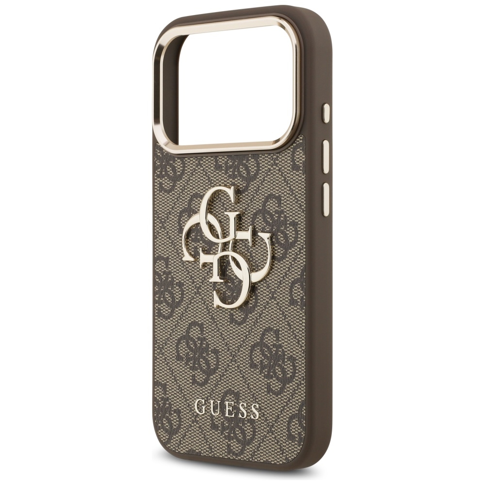 iTok webáruház - Guess Guess 4G Big 4G Classic Logo tok iPhone 17 Pro készülékhez (barna és arany) 6 Guess 4G Big 4G Classic Logo Case for iPhone 17 Pro (barna és arany)