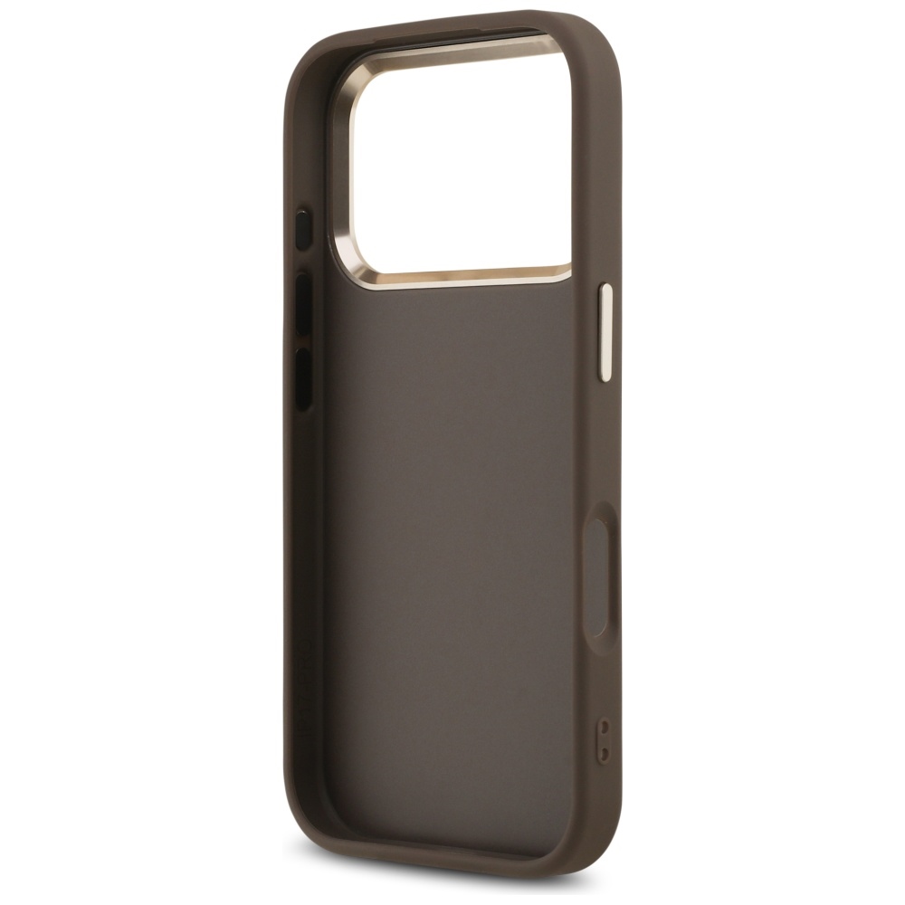 iTok webáruház - Guess Guess 4G Big 4G Classic Logo tok iPhone 17 Pro készülékhez (barna és arany) 7 Guess 4G Big 4G Classic Logo Case for iPhone 17 Pro (barna és arany)