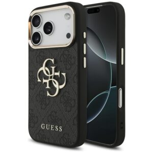 Guess 4G Big 4G Classic Logo tok iPhone 17 Pro készülékhez (fekete és arany)