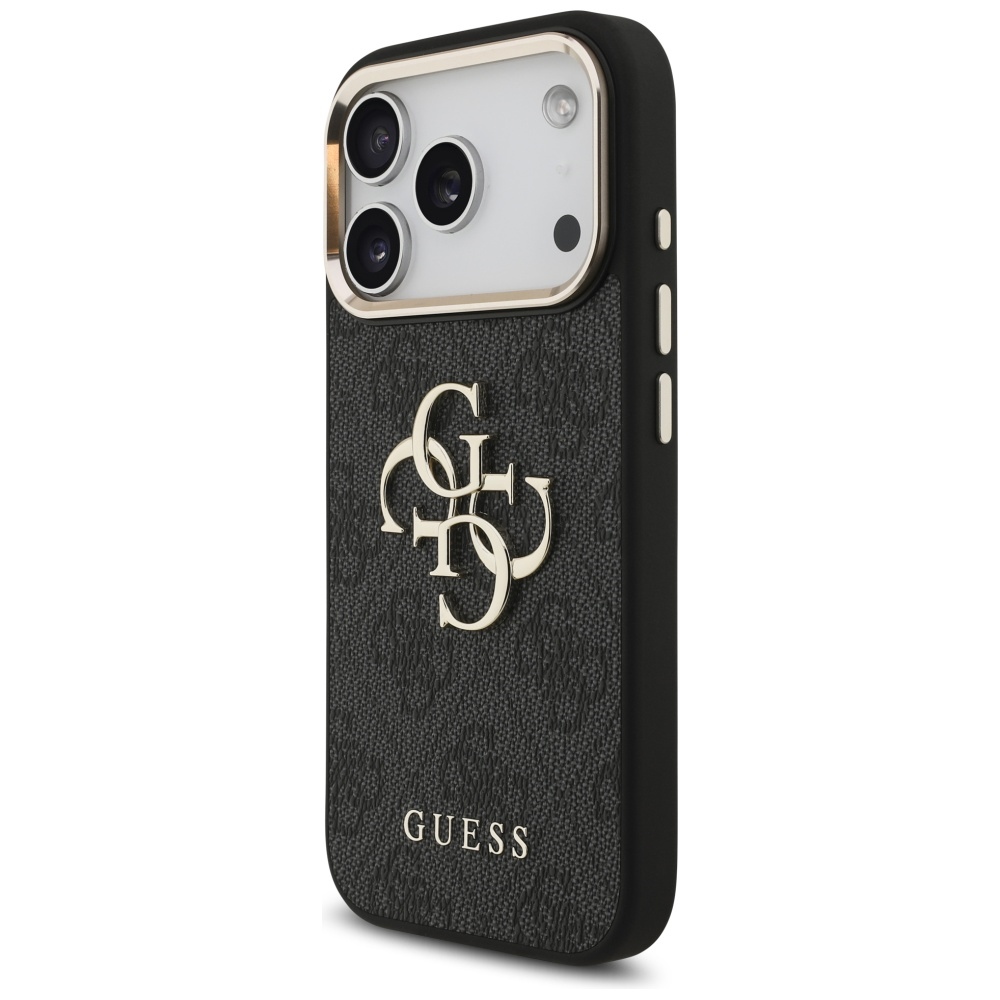 iTok webáruház - Guess Guess 4G Big 4G Classic Logo tok iPhone 17 Pro készülékhez (fekete és arany) 2 Guess 4G Big 4G Classic Logo Case for iPhone 17 Pro (fekete és arany)