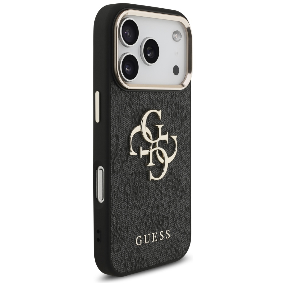 iTok webáruház - Guess Guess 4G Big 4G Classic Logo tok iPhone 17 Pro készülékhez (fekete és arany) 4 Guess 4G Big 4G Classic Logo Case for iPhone 17 Pro (fekete és arany)