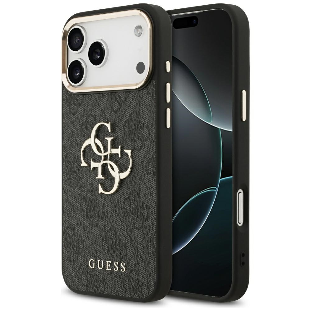iTok webáruház - Guess Guess 4G Big 4G Classic Logo tok iPhone 17 Pro Max készülékhez (fekete és arany) 1 Guess 4G Big 4G Classic Logo Case for iPhone 17 Pro Max (fekete és arany)