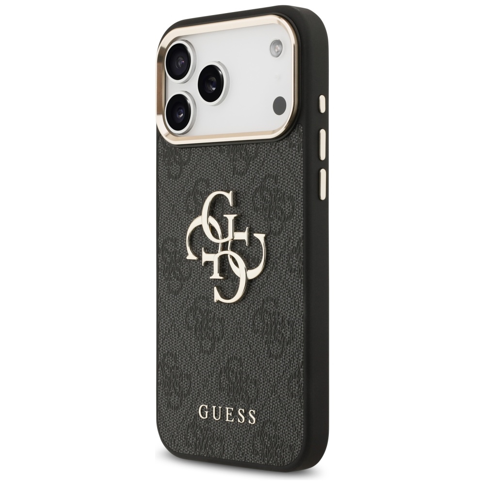 iTok webáruház - Guess Guess 4G Big 4G Classic Logo tok iPhone 17 Pro Max készülékhez (fekete és arany) 2 Guess 4G Big 4G Classic Logo Case for iPhone 17 Pro Max (fekete és arany)