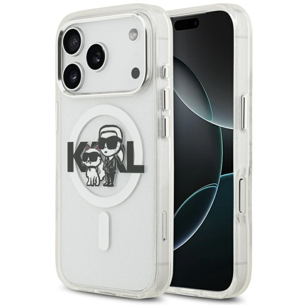 iTok webáruház - Karl Lagerfeld Karl Lagerfeld IML Glitter Karl & Choupette Sketch Logo MagSafe tok iPhone 17 Pro készülékhez (átlátszó) 1 Karl Lagerfeld IML Glitter Karl & Choupette Sketch Logo MagSafe Case for iPhone 17 Pro (átlátszó)