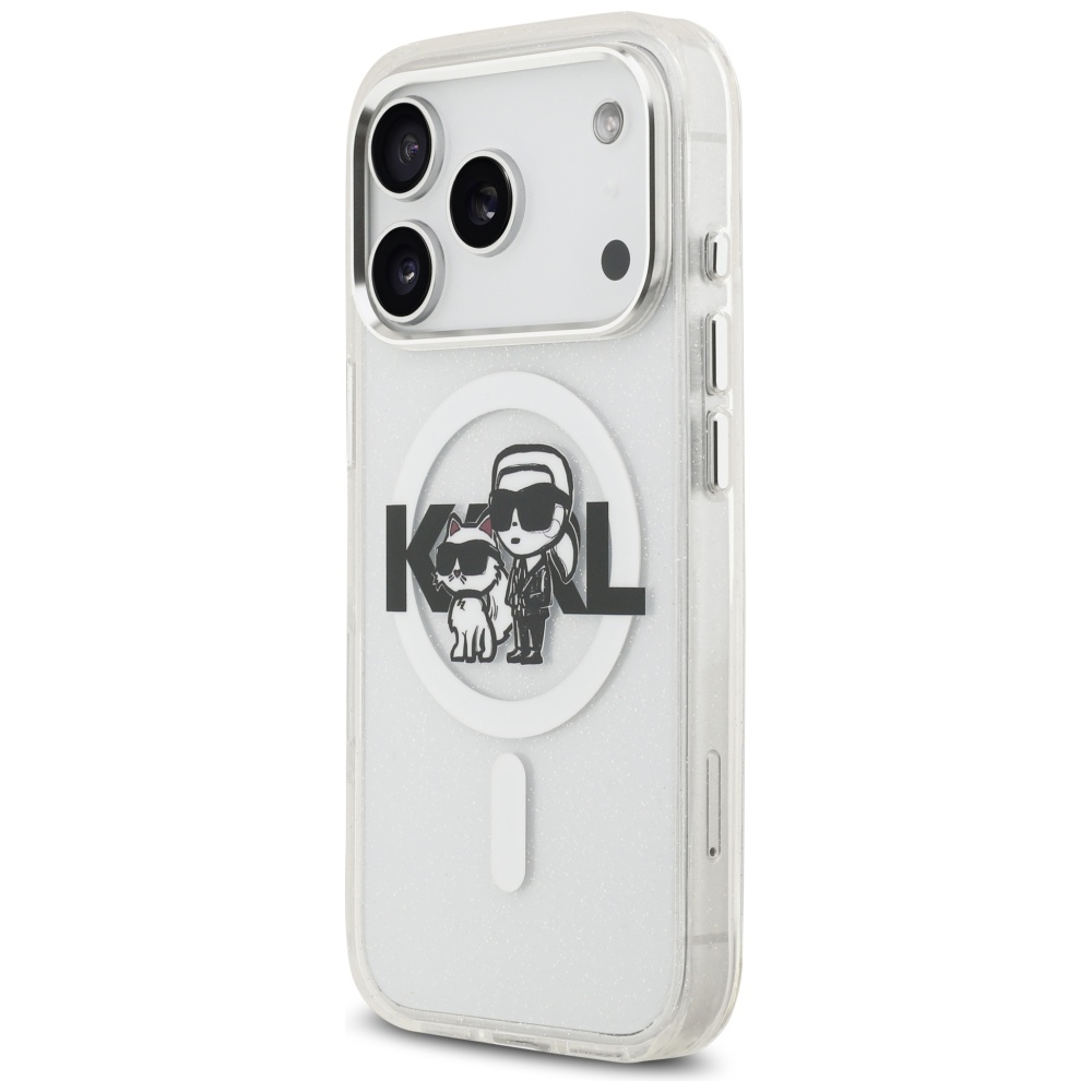 iTok webáruház - Karl Lagerfeld Karl Lagerfeld IML Glitter Karl & Choupette Sketch Logo MagSafe tok iPhone 17 Pro készülékhez (átlátszó) 2 Karl Lagerfeld IML Glitter Karl & Choupette Sketch Logo MagSafe Case for iPhone 17 Pro (átlátszó)