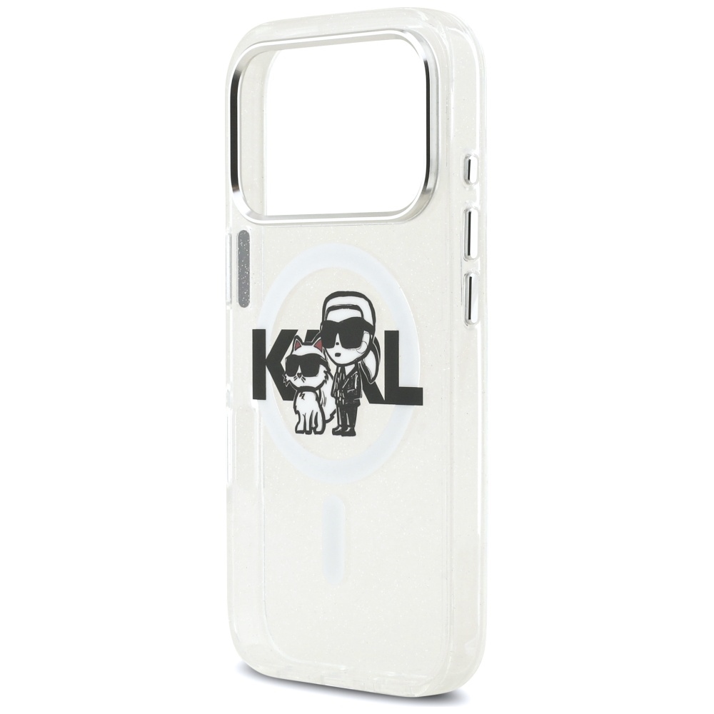 iTok webáruház - Karl Lagerfeld Karl Lagerfeld IML Glitter Karl & Choupette Sketch Logo MagSafe tok iPhone 17 Pro készülékhez (átlátszó) 6 Karl Lagerfeld IML Glitter Karl & Choupette Sketch Logo MagSafe Case for iPhone 17 Pro (átlátszó)