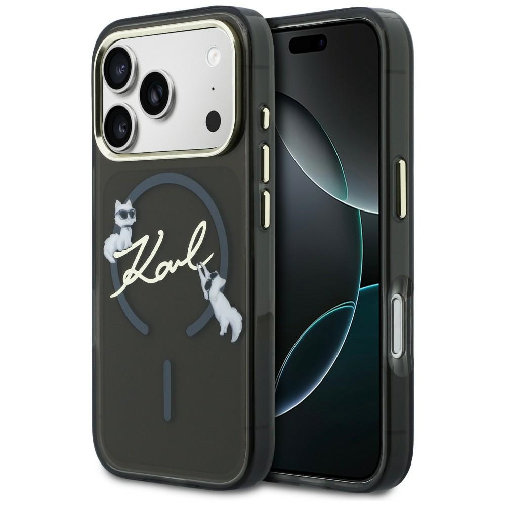iTok webáruház - Karl Lagerfeld Karl Lagerfeld IML Choupettes Karl Script Logo MagSafe tok iPhone 17 Pro készülékhez (fekete) 1 Karl Lagerfeld IML Choupettes Karl Script Logo MagSafe Case for iPhone 17 Pro (fekete)