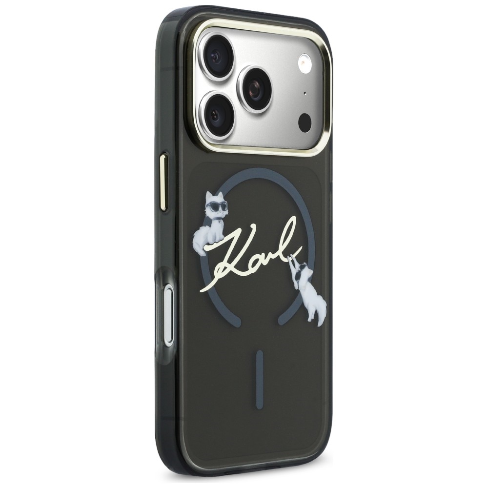 iTok webáruház - Karl Lagerfeld Karl Lagerfeld IML Choupettes Karl Script Logo MagSafe tok iPhone 17 Pro készülékhez (fekete) 4 Karl Lagerfeld IML Choupettes Karl Script Logo MagSafe Case for iPhone 17 Pro (fekete)