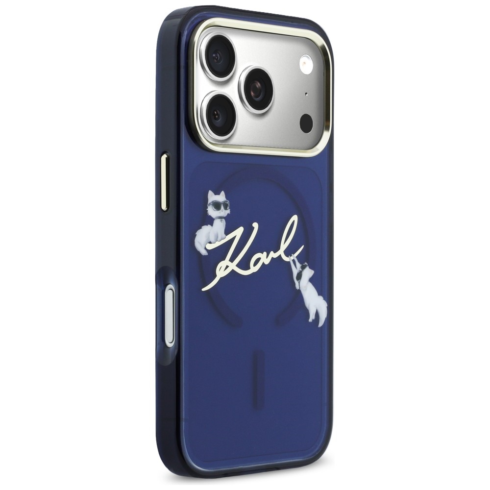 iTok webáruház - Karl Lagerfeld Karl Lagerfeld IML Choupettes Karl Script Logo MagSafe tok iPhone 17 Pro Max készülékhez (kék) 4 Karl Lagerfeld IML Choupettes Karl Script Logo MagSafe Case for iPhone 17 Pro Max (kék)