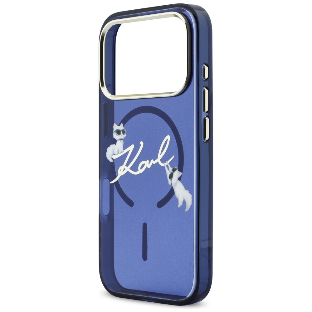 iTok webáruház - Karl Lagerfeld Karl Lagerfeld IML Choupettes Karl Script Logo MagSafe tok iPhone 17 Pro Max készülékhez (kék) 6 Karl Lagerfeld IML Choupettes Karl Script Logo MagSafe Case for iPhone 17 Pro Max (kék)