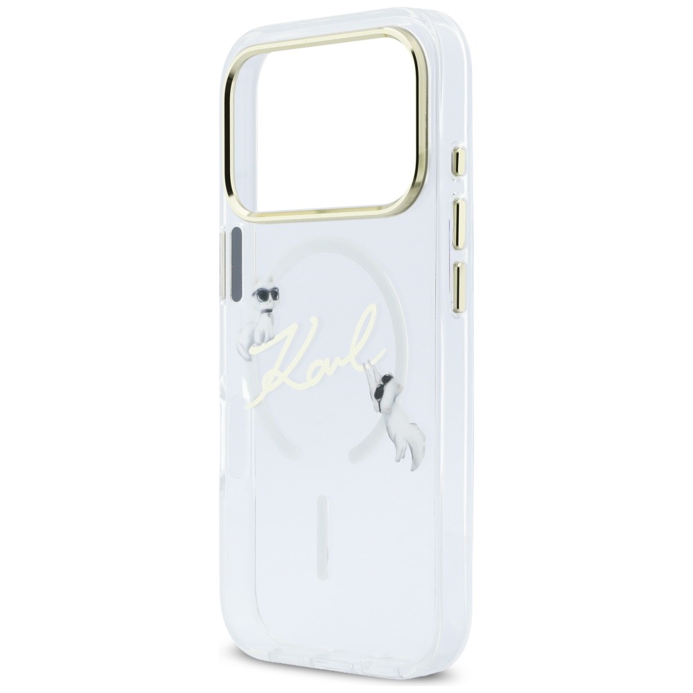 iTok webáruház - Karl Lagerfeld Karl Lagerfeld IML Choupettes Karl Script Logo MagSafe tok iPhone 17 Pro Max készülékhez (átlátszó) 6 Karl Lagerfeld IML Choupettes Karl Script Logo MagSafe Case for iPhone 17 Pro Max (átlátszó)