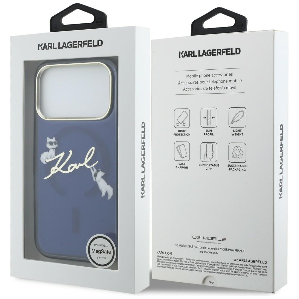 iTok webáruház - Karl Lagerfeld Karl Lagerfeld IML Choupettes Karl Script Logo MagSafe tok iPhone 17 Pro készülékhez (kék) 8 Karl Lagerfeld IML Choupettes Karl Script Logo MagSafe Case for iPhone 17 Pro (kék)