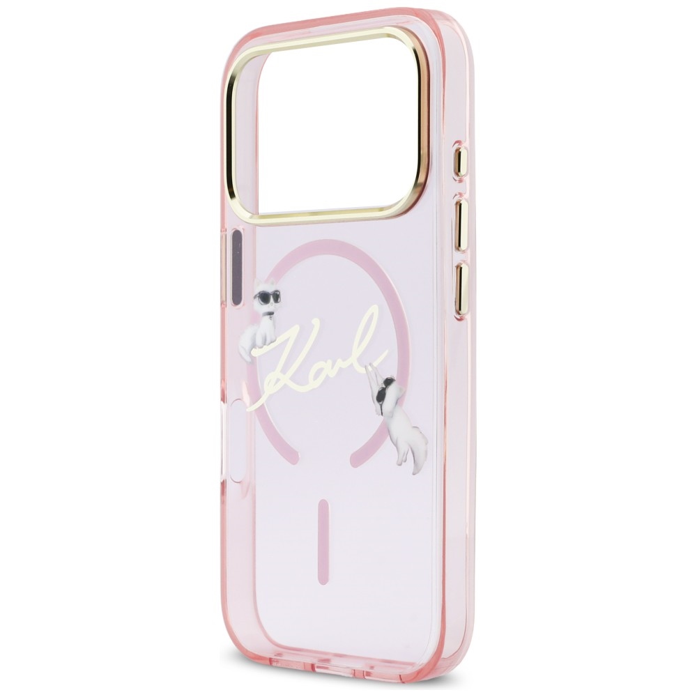iTok webáruház - Karl Lagerfeld Karl Lagerfeld IML Choupettes Karl Script Logo MagSafe tok iPhone 17 Pro készülékhez (rózsaszín) 6 Karl Lagerfeld IML Choupettes Karl Script Logo MagSafe Case for iPhone 17 Pro (rózsaszín)