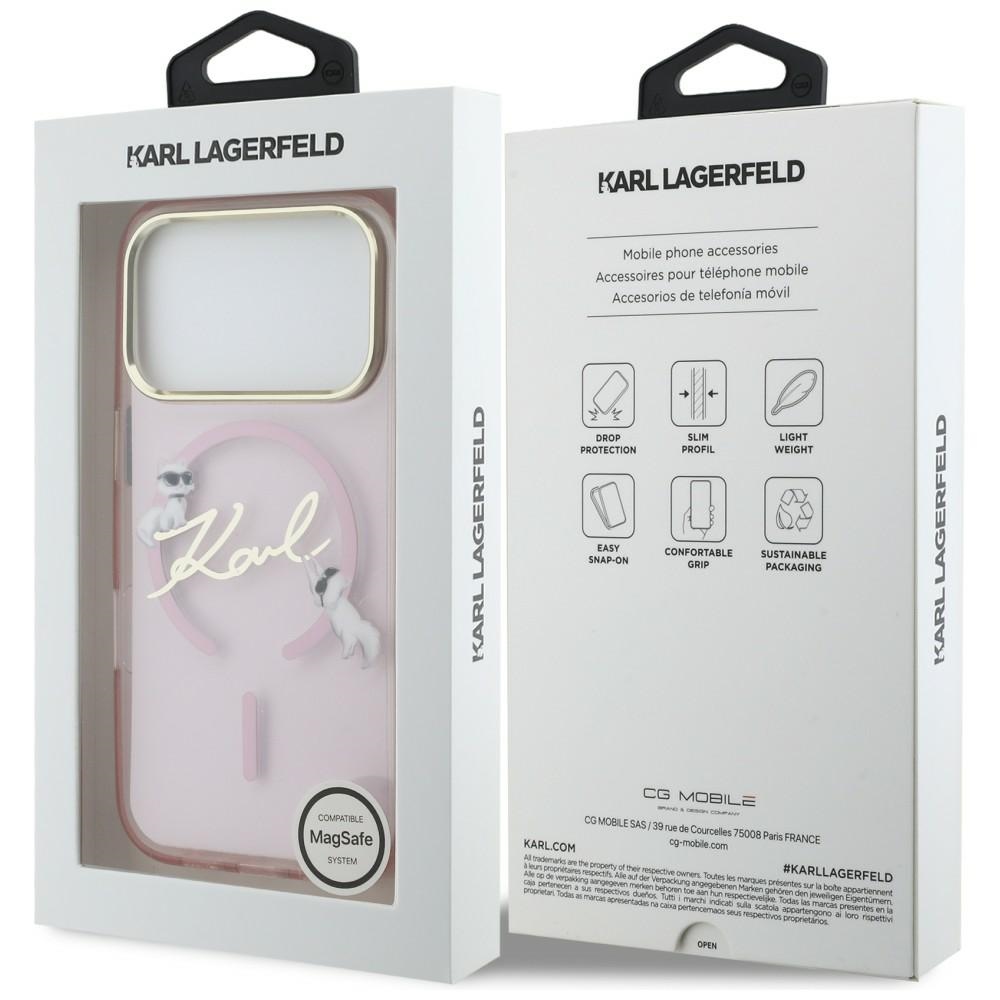 iTok webáruház - Karl Lagerfeld Karl Lagerfeld IML Choupettes Karl Script Logo MagSafe tok iPhone 17 Pro készülékhez (rózsaszín) 8 Karl Lagerfeld IML Choupettes Karl Script Logo MagSafe Case for iPhone 17 Pro (rózsaszín)