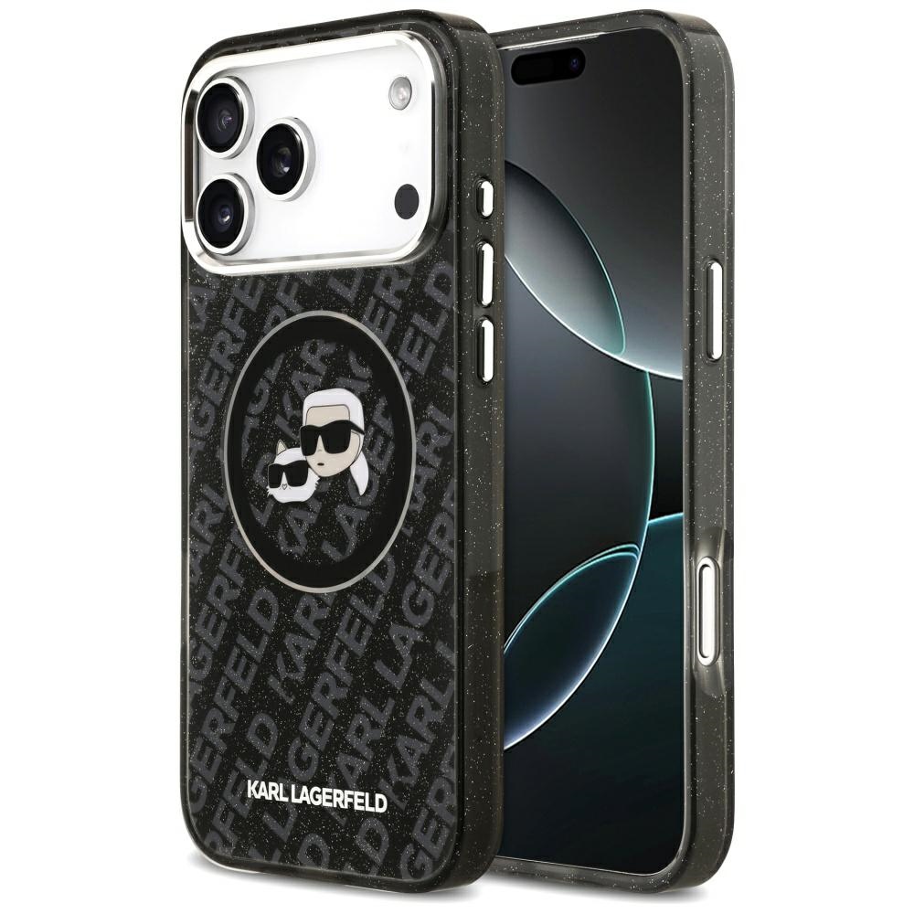 iTok webáruház - Karl Lagerfeld Karl Lagerfeld IML Glitter Karl & Choupette Heads Logo MagSafe tok iPhone 17 Pro Max készülékhez (fekete) 1 Karl Lagerfeld IML Glitter Karl&Choupette Heads Logo MagSafe Case for iPhone 17 Pro Max (fekete)