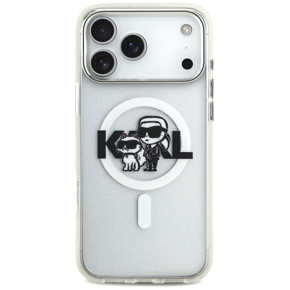 iTok webáruház - Karl Lagerfeld Karl Lagerfeld IML Glitter Karl & Choupette Sketch Logo MagSafe iPhone 17 Pro Max tok (átlátszó) 3 Karl Lagerfeld IML Glitter Karl & Choupette Sketch Logo MagSafe Case for iPhone 17 Pro Max (átlátszó)