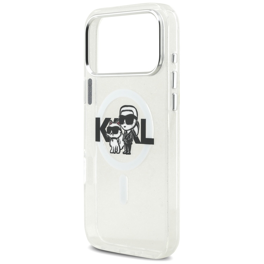 iTok webáruház - Karl Lagerfeld Karl Lagerfeld IML Glitter Karl & Choupette Sketch Logo MagSafe iPhone 17 Pro Max tok (átlátszó) 6 Karl Lagerfeld IML Glitter Karl & Choupette Sketch Logo MagSafe Case for iPhone 17 Pro Max (átlátszó)