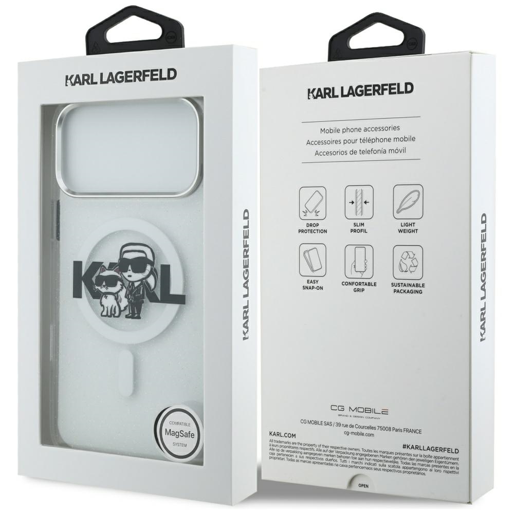 iTok webáruház - Karl Lagerfeld Karl Lagerfeld IML Glitter Karl & Choupette Sketch Logo MagSafe iPhone 17 Pro Max tok (átlátszó) 8 Karl Lagerfeld IML Glitter Karl & Choupette Sketch Logo MagSafe Case for iPhone 17 Pro Max (átlátszó)