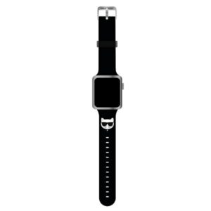 Karl Lagerfeld KLAWLSLCK szilikon Apple Watch óraszíj 42/44/45 mm, fekete