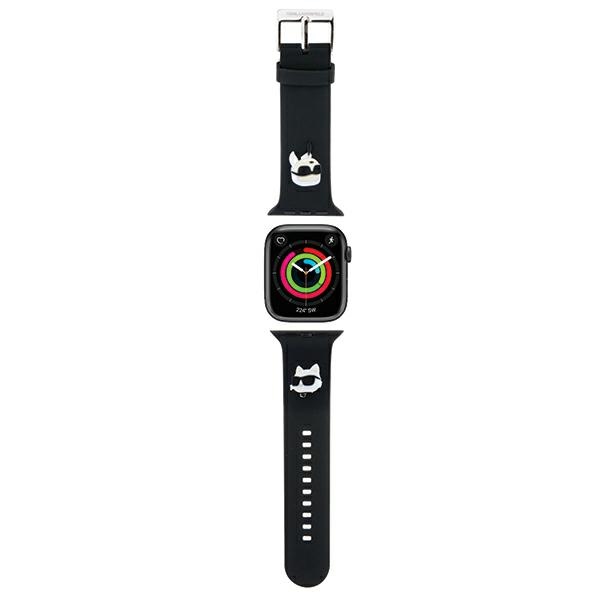 iTok webáruház - Karl Lagerfeld Karl Lagerfeld 3D Rubber Karl&Choupette Heads Apple Watch szíj 42/44/45/49 mm (fekete) 1 Karl Lagerfeld 3D Rubber Karl&Choupette Heads strap for Apple Watch 42/44/45/49mm (fekete)