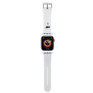 Karl Lagerfeld 3D Rubber Karl Head Apple Watch szíj 42/44/45/49 mm (fehér)