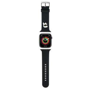 Karl Lagerfeld 3D Rubber Karl Head Apple Watch szíj 42/44/45/49 mm (fekete)