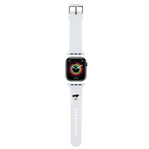 Karl Lagerfeld 3D Rubber Choupette Heads Apple Watch szíj 38/40/41 mm (fehér)