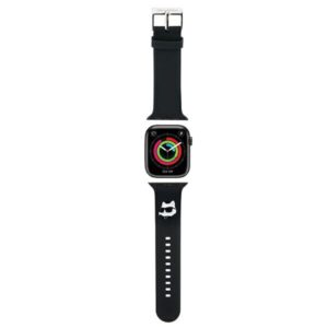 Karl Lagerfeld 3D Rubber Choupette Heads Apple Watch szíj 38/40/41 mm (fekete)