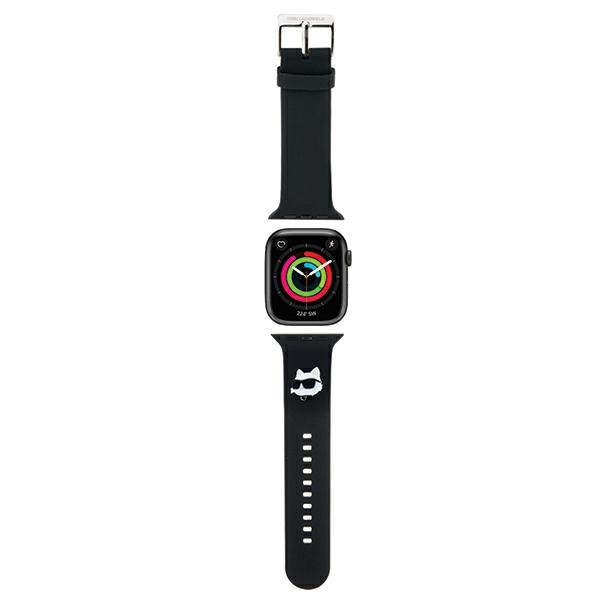 iTok webáruház - Karl Lagerfeld Karl Lagerfeld 3D Rubber Choupette Heads Apple Watch szíj 38/40/41 mm (fekete) 1 Karl Lagerfeld 3D Rubber Choupette Heads Strap for Apple Watch 38/40/41mm (fekete)