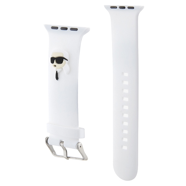 iTok webáruház - Karl Lagerfeld Karl Lagerfeld 3D Rubber Karl Head Apple Watch szíj 38/40/41 mm (fehér) 3 Karl Lagerfeld 3D Rubber Karl Head strap for Apple Watch 38/40/41mm (fehér)