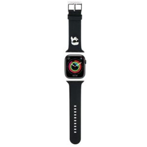 Karl Lagerfeld 3D Rubber Karl Head Apple Watch szíj 38/40/41 mm (fekete)