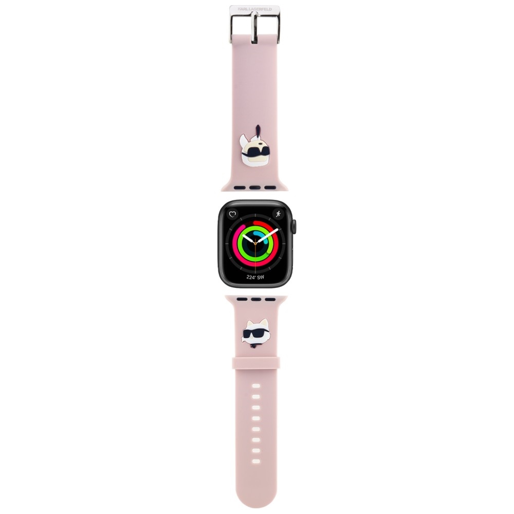 iTok webáruház - Karl Lagerfeld Karl Lagerfeld 3D Rubber Karl&Choupette Heads Apple Watch szíj 38/40/41 mm (rózsaszín) 1 Karl Lagerfeld 3D Rubber Karl&Choupette Heads strap for Apple Watch 38/40/41mm (rózsaszín)