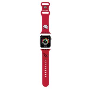 Hello Kitty Silicone Kitty Head Apple Watch szíj 38/40/41 mm (piros)