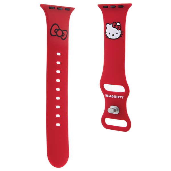iTok webáruház - Hello Kitty Hello Kitty Silicone Kitty Head Apple Watch szíj 38/40/41 mm (piros) 3 Hello Kitty Silicone Kitty Head strap for Apple Watch 38/40/41mm (piros)